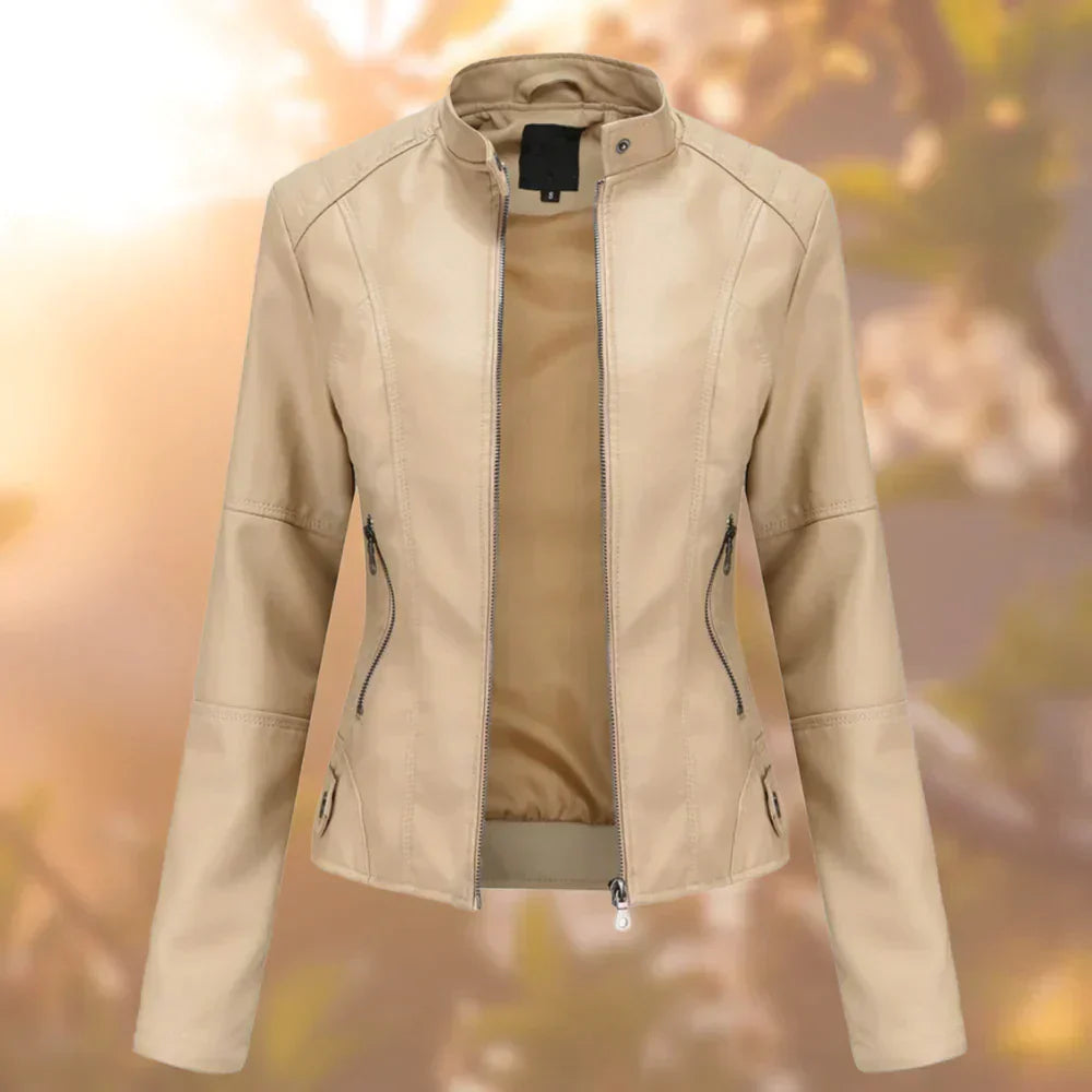 Korte Leren Jas Dames Donna Stijl