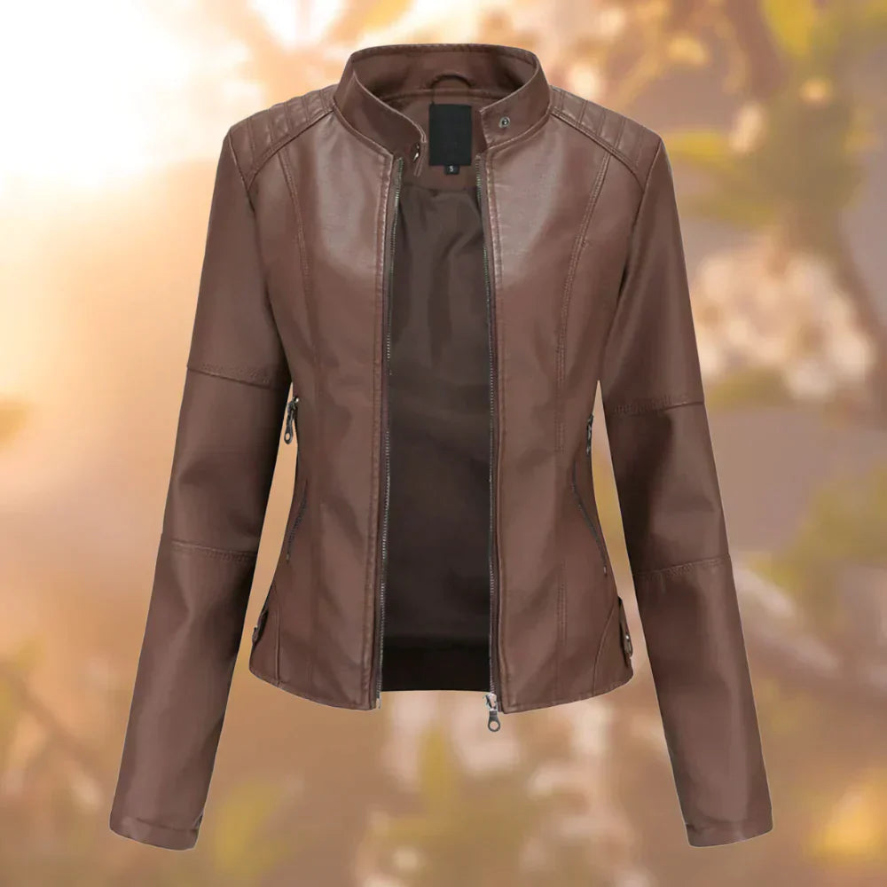Korte Leren Jas Dames Donna Stijl