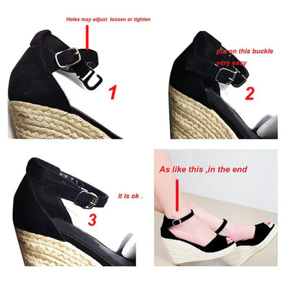 Dames Espadrilles Sandalen Comfortabel Peep Toe Elegante