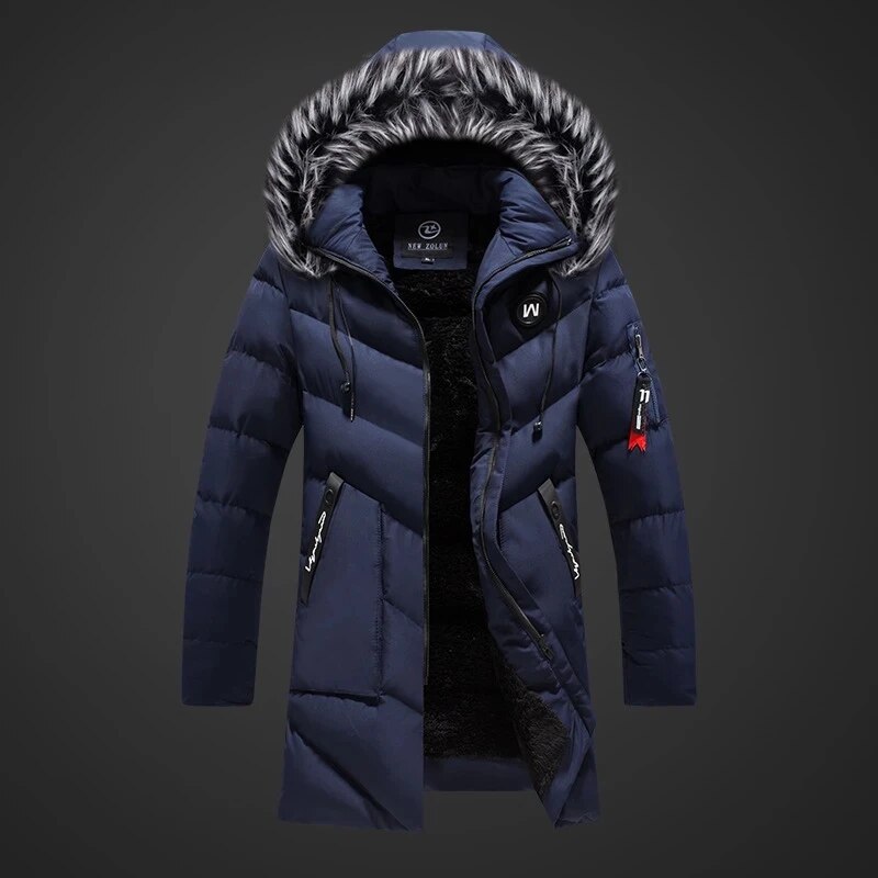 Heren Winterjas Gevoerd Lang Sherpa Stijl - StudioMarella