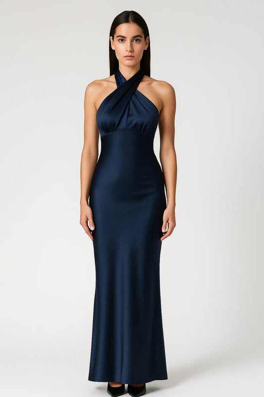 Maxi Jurk Dames Strapless Halternek Gala Avondjurk - StudioMarella