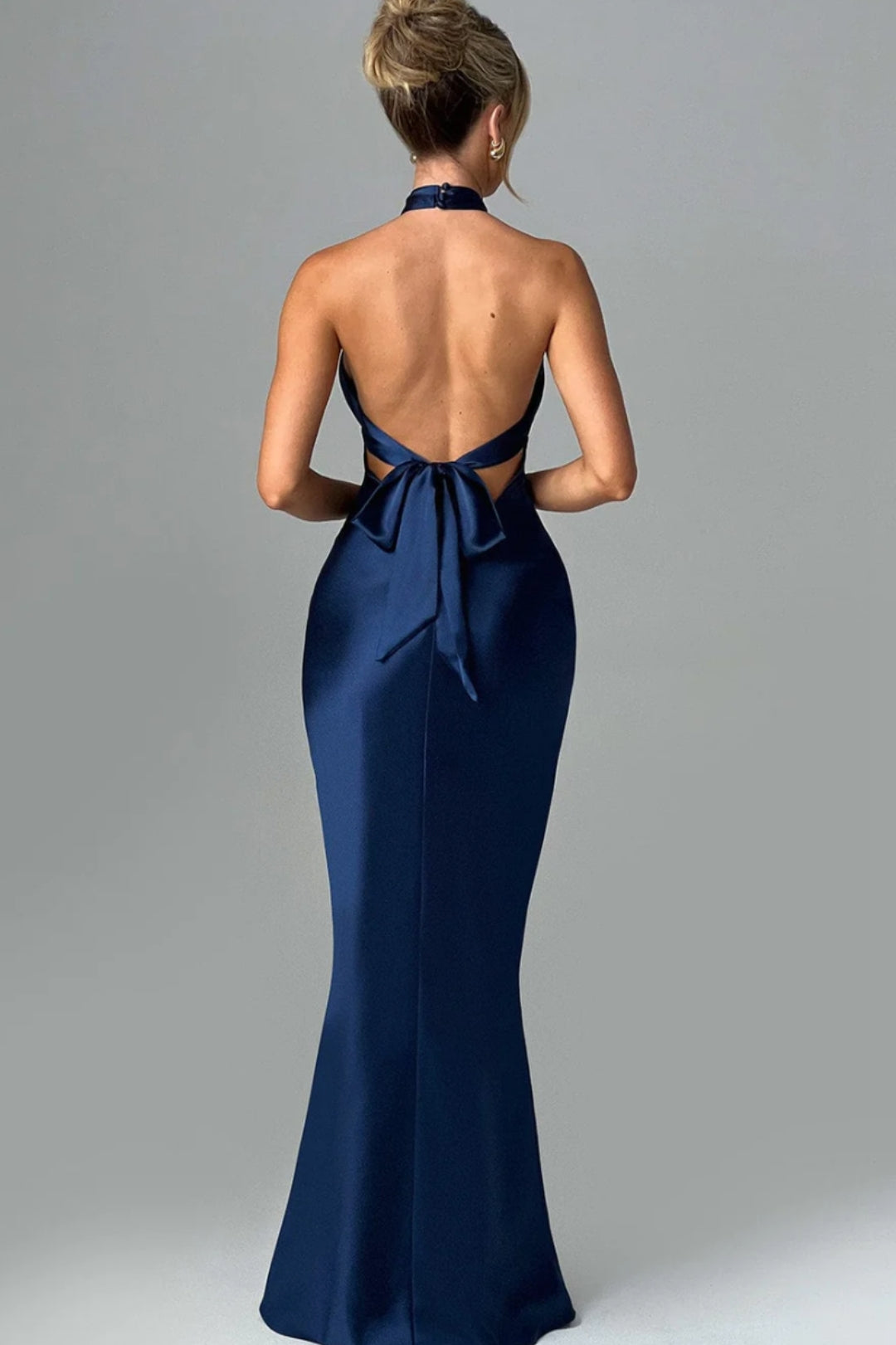 Maxi Jurk Dames Strapless Halternek Gala Avondjurk
