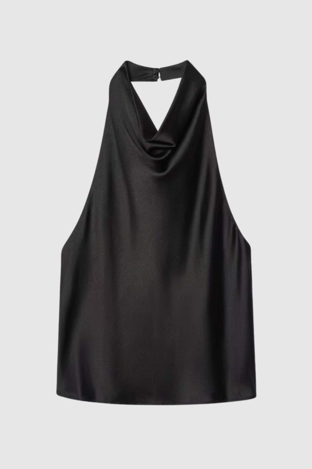 Dames Halter Top Glanzend Open Rug Elegant