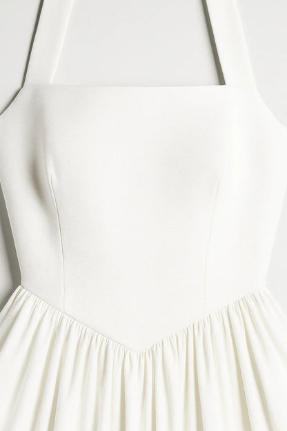 Midi Jurk voor Dames Halter Neck Wijde A-Lijn Chique Zomerjurk