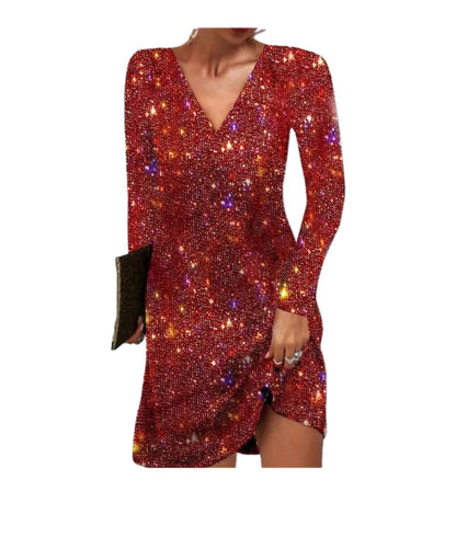 Cocktailjurk Met Pailletten Glitter Jurk Feestelijk
