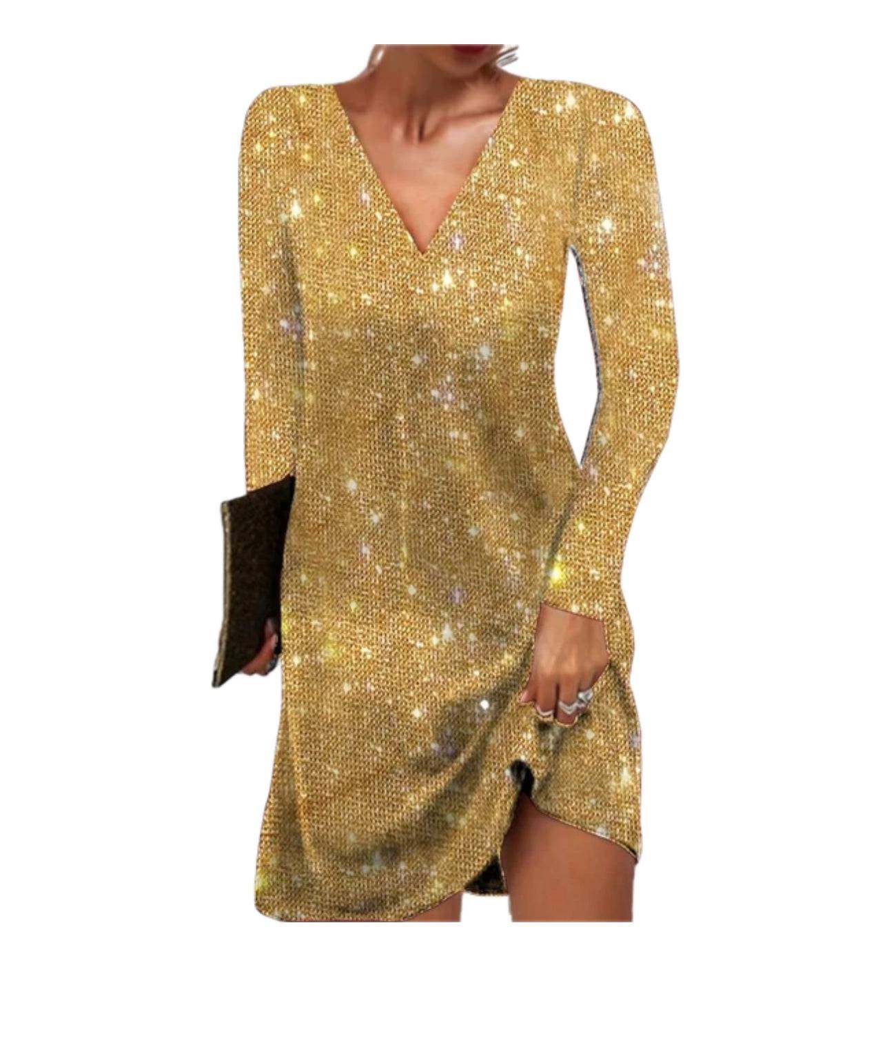 Cocktailjurk Met Pailletten Glitter Jurk Feestelijk