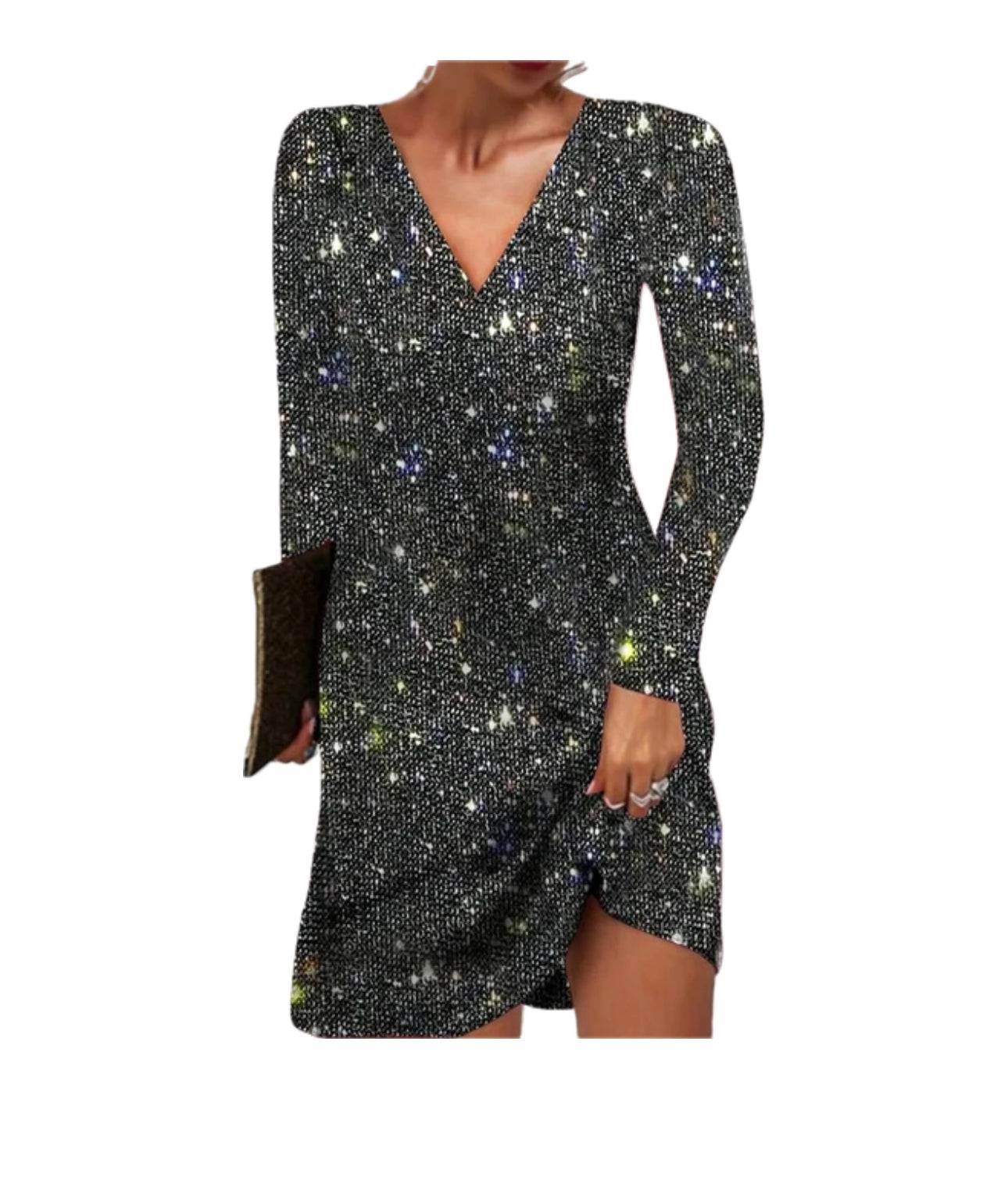 Cocktailjurk Met Pailletten Glitter Jurk Feestelijk