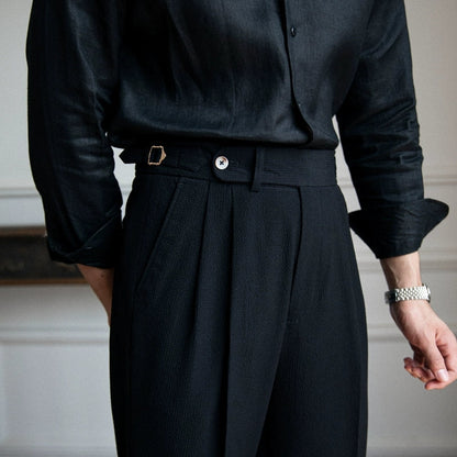 Heren Broek Hoge Taille Klassiek Elegant Design
