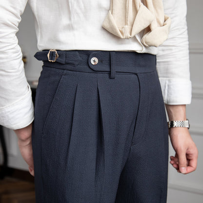 Heren Hoge Taille Broek Klassiek Elegant Design