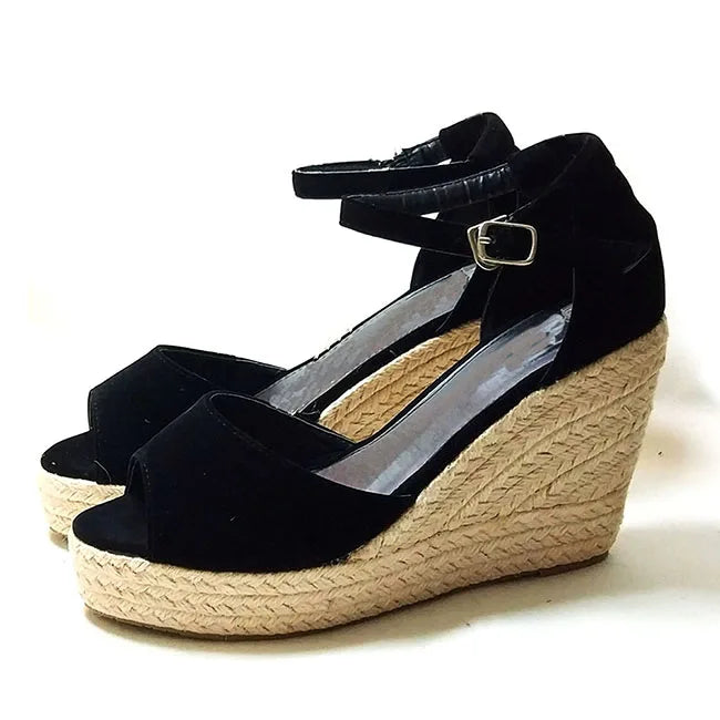 Dames Espadrilles Sandalen Comfortabel Peep Toe Elegante