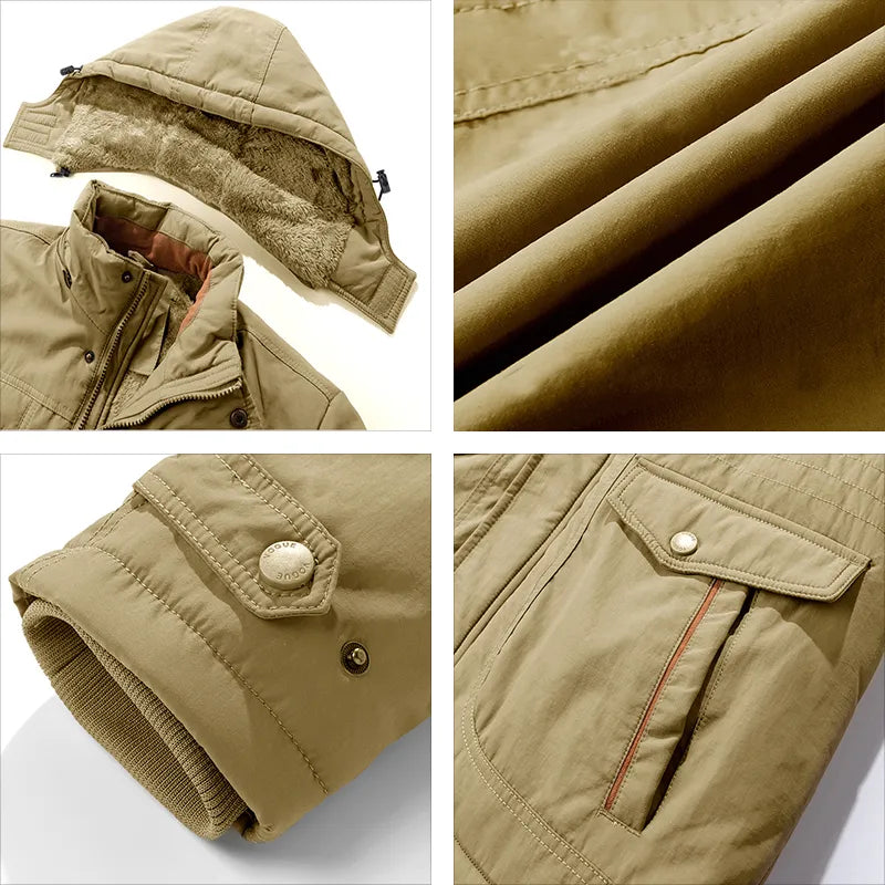Heren Winterjas Waterdicht Gevoerd Warme Parka