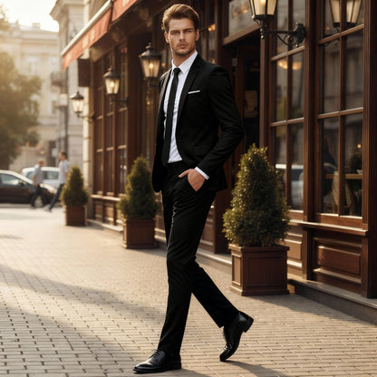 Heidi | Elegante Completo Uomo Slim Fit – Giacca e Pantaloni in Viscosa per Occasioni Speciali 4