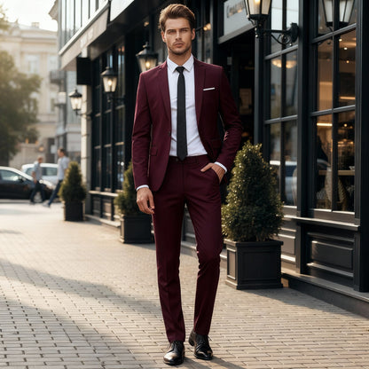 Heidi | Elegante Completo Uomo Slim Fit – Giacca e Pantaloni in Viscosa per Occasioni Speciali 5