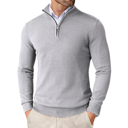 Heren Trui Half-Zip Hoge Kraag Warm en Comfortabel