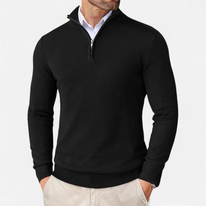 Heren Trui Half-Zip Hoge Kraag Warm en Comfortabel