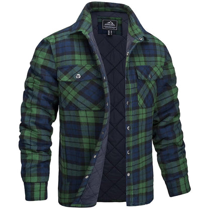 Heren Winterjas Geruit Warm en Waterdicht