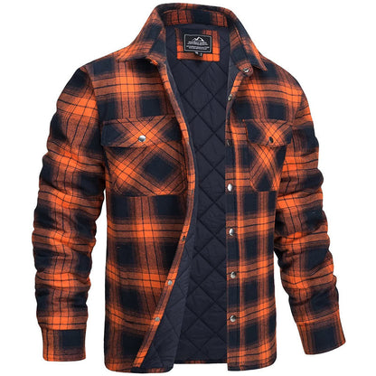 Heren Winterjas Geruit Warm en Waterdicht