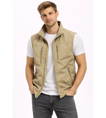 Heren Bodywarmer Ritsvest met Opstaande Kraag