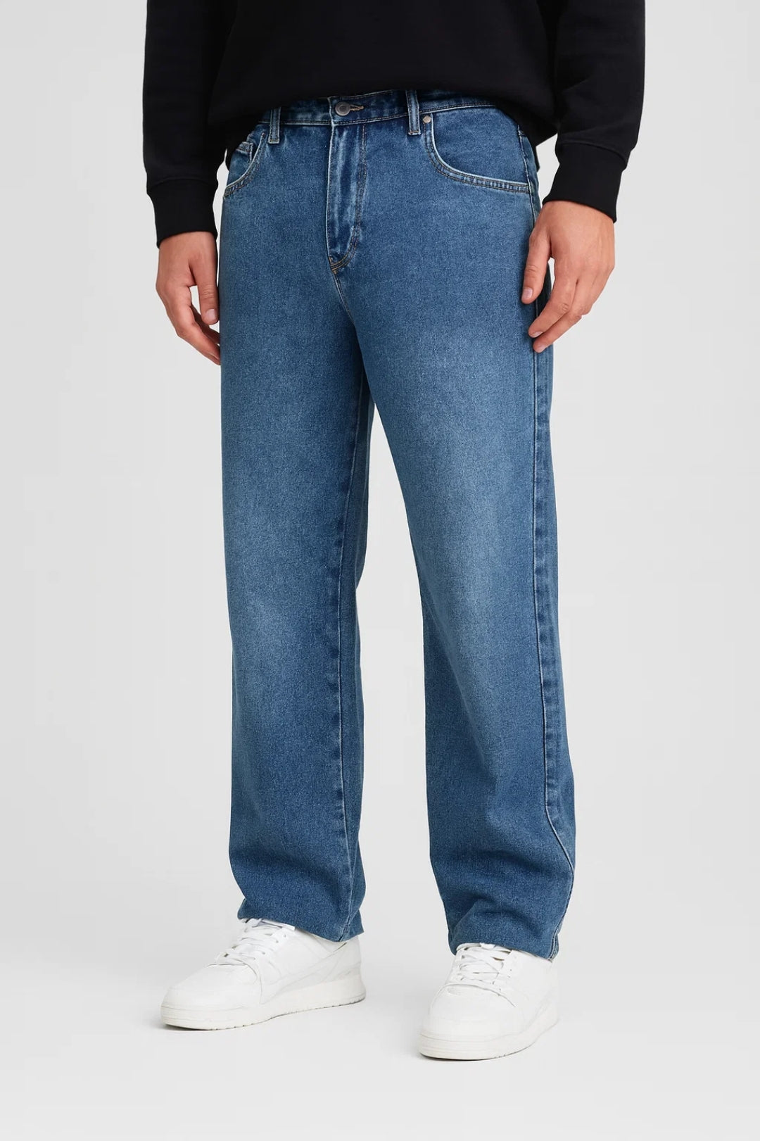 Heren Jeans Straight Fit met 5 Zakken Casual Stijl - StudioMarella