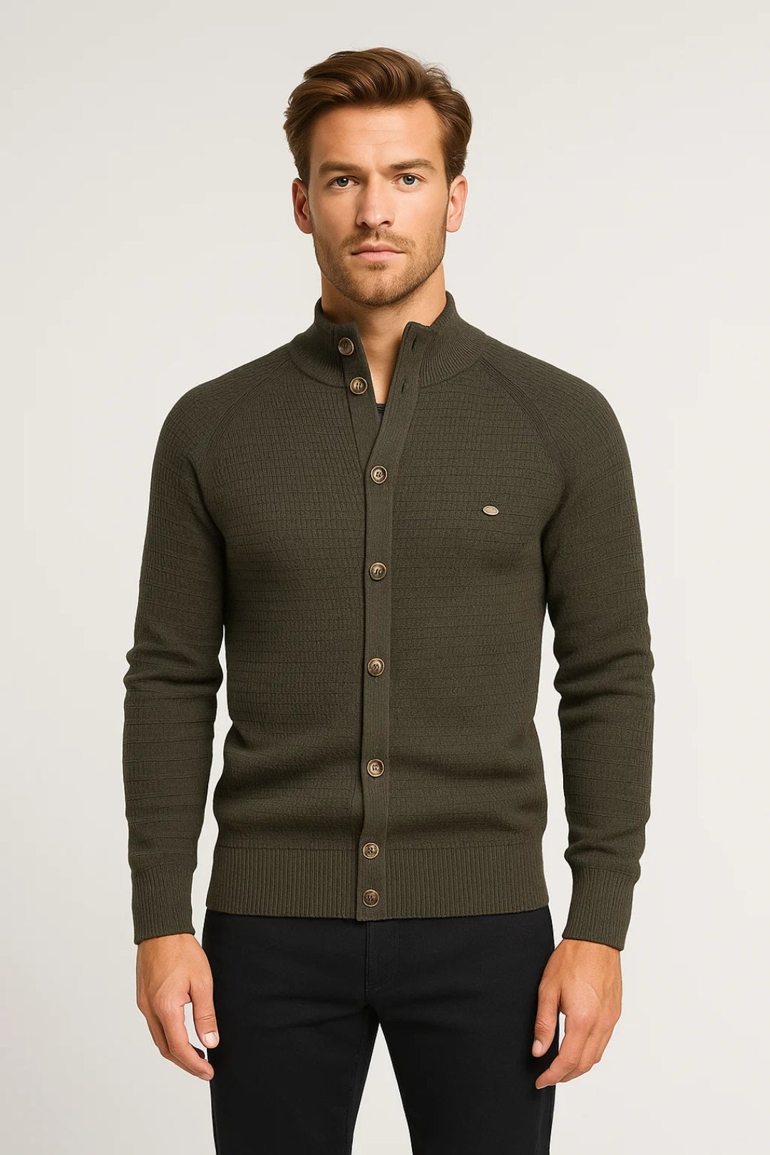 Heren Cardigan Met Knoopjes Warm Gebruik Herfst - StudioMarella