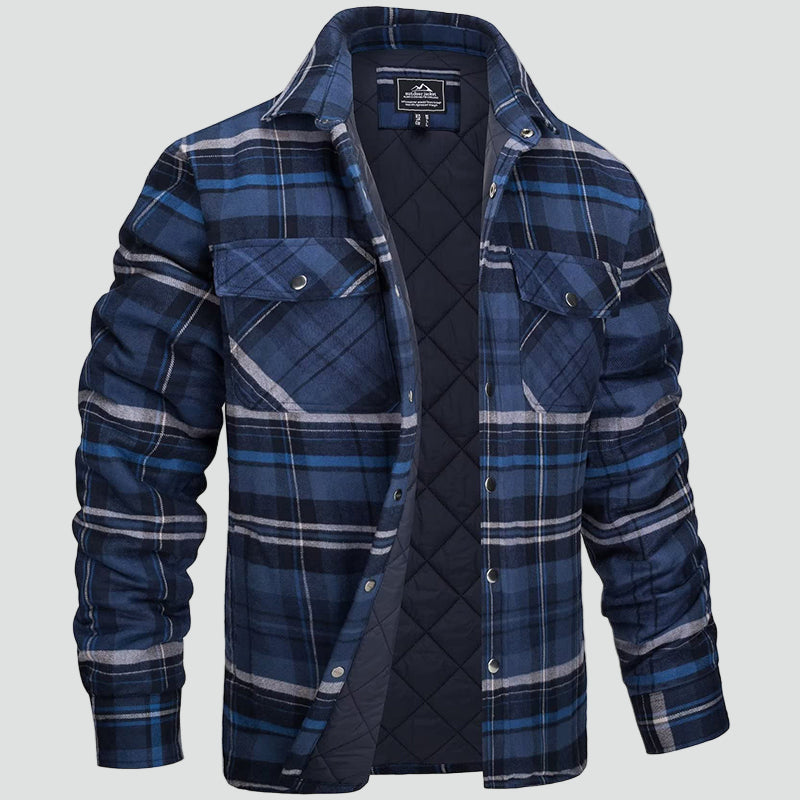Heren Flanellen Overshirt Ruitpatroon Warm voor Lente