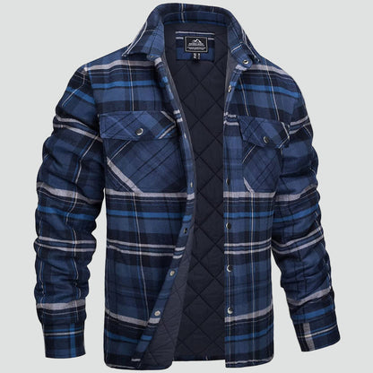 Heren Flanellen Overshirt Ruitpatroon Warm voor Lente