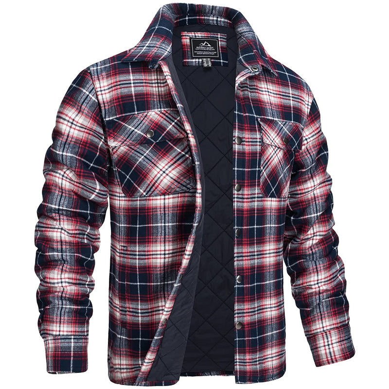 Heren Flanellen Overshirt Ruitpatroon Warm voor Lente