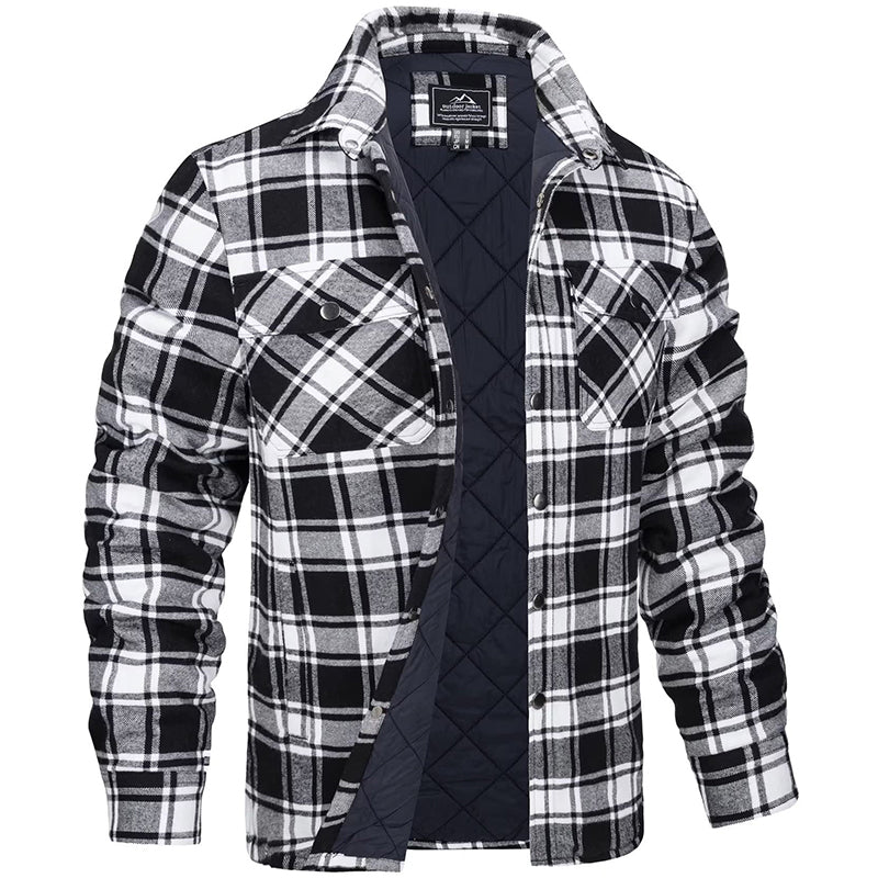 Heren Flanellen Overshirt Ruitpatroon Warm voor Lente
