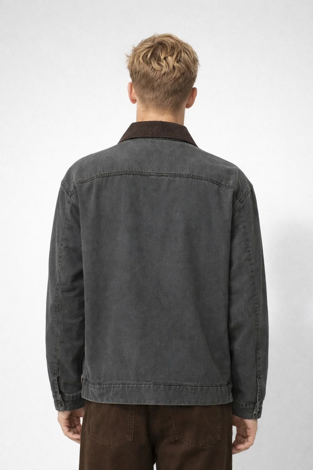 Mannen Tussenjas Oversized Ritsjas Casual Heren