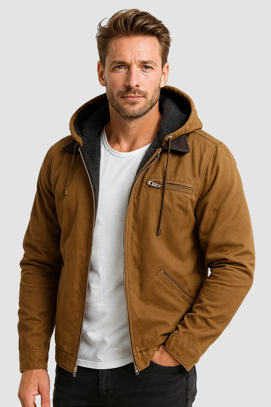 Heren Tussenjas Fleece Voering Warm Capuchon - StudioMarella