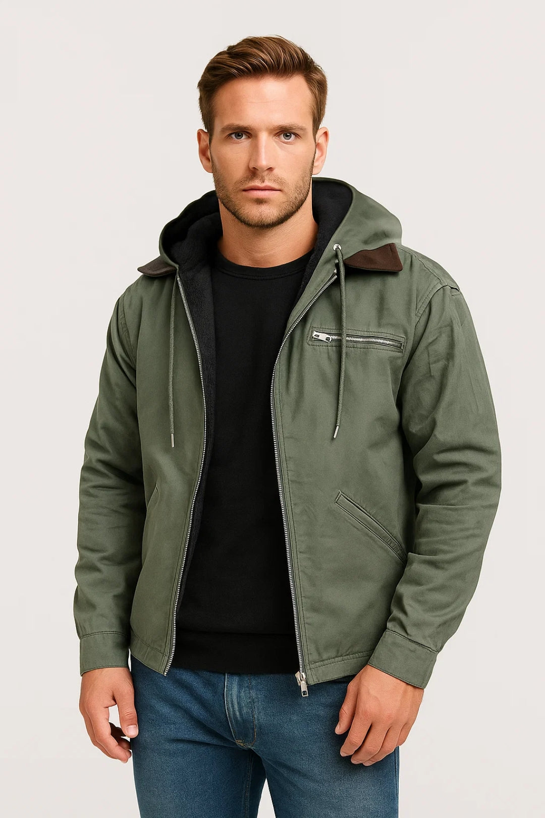 Herenvest Casual met Capuchon Relax Fit - StudioMarella