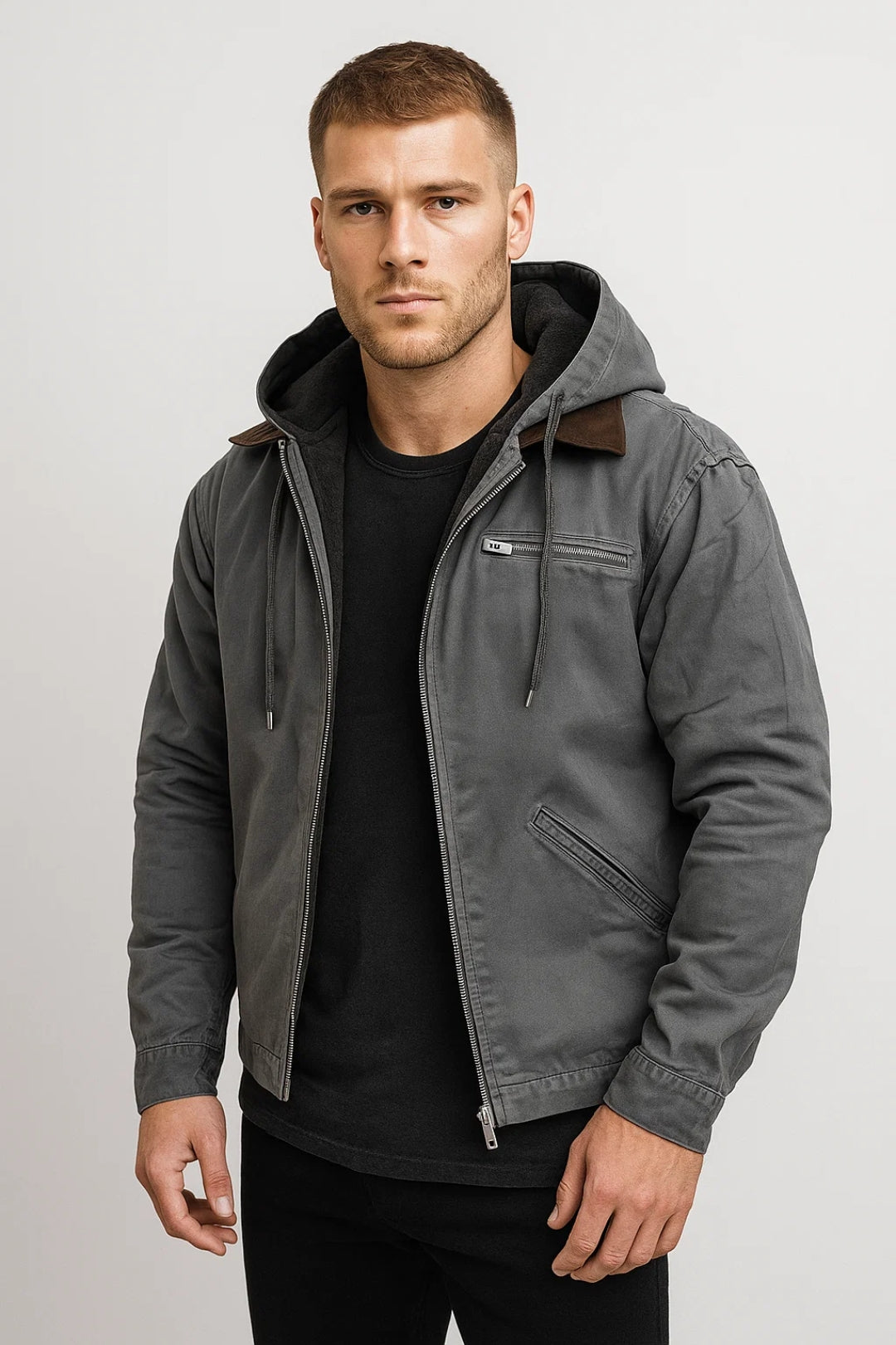 Herenvest Casual met Capuchon Relax Fit