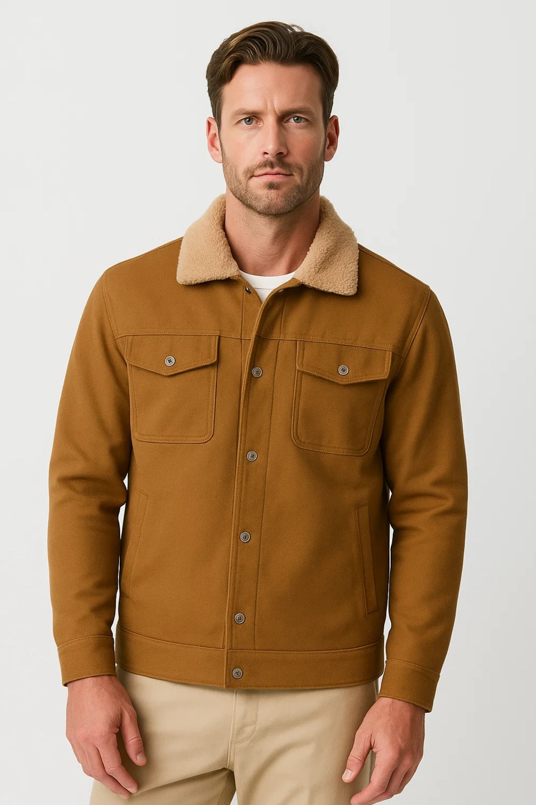 Warme Heren Trui Met Kraag voor Winter - StudioMarella