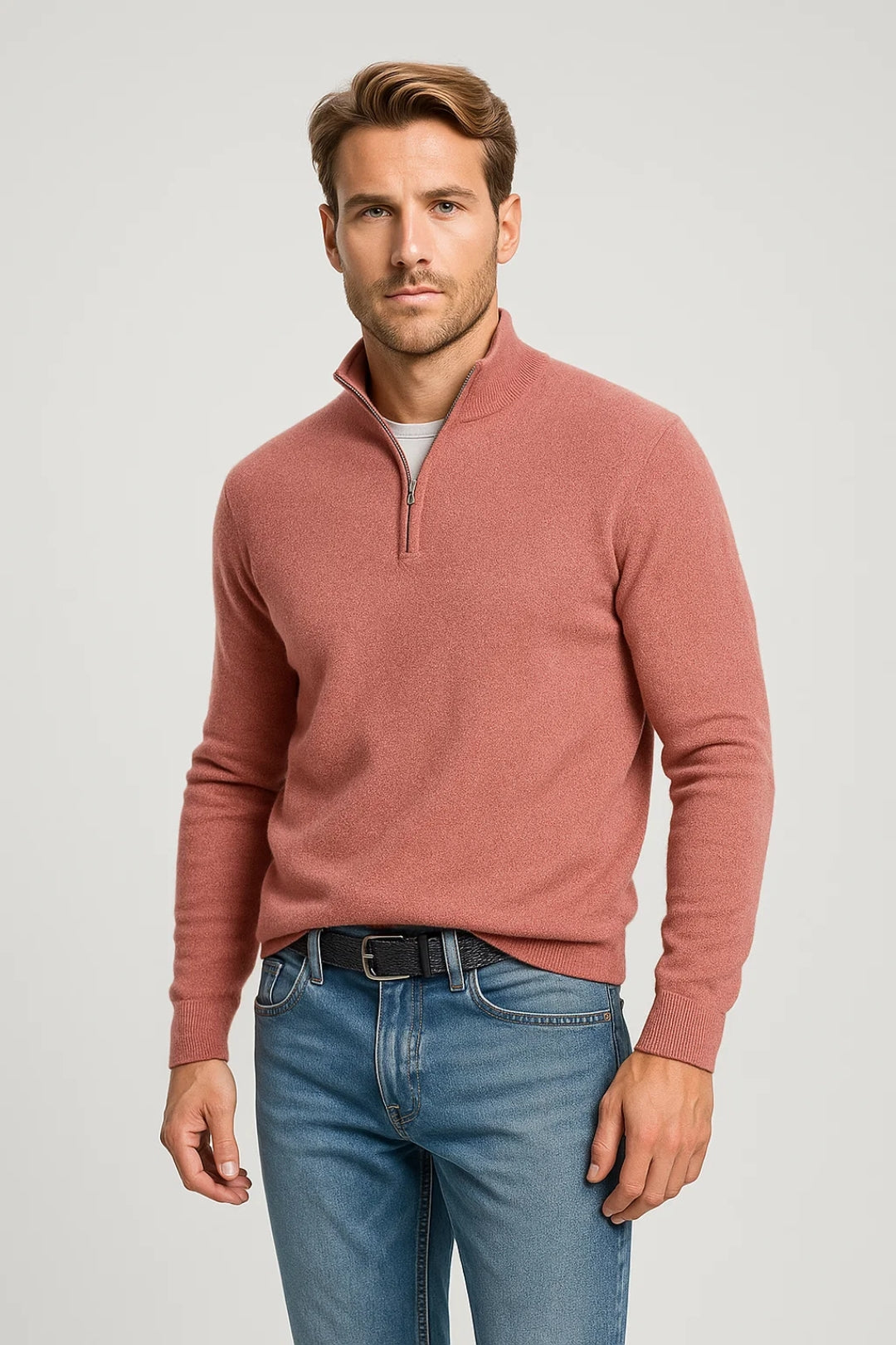 Herentrui Zacht Halfzip Winter Warme Comfortabele Pasvorm - StudioMarella