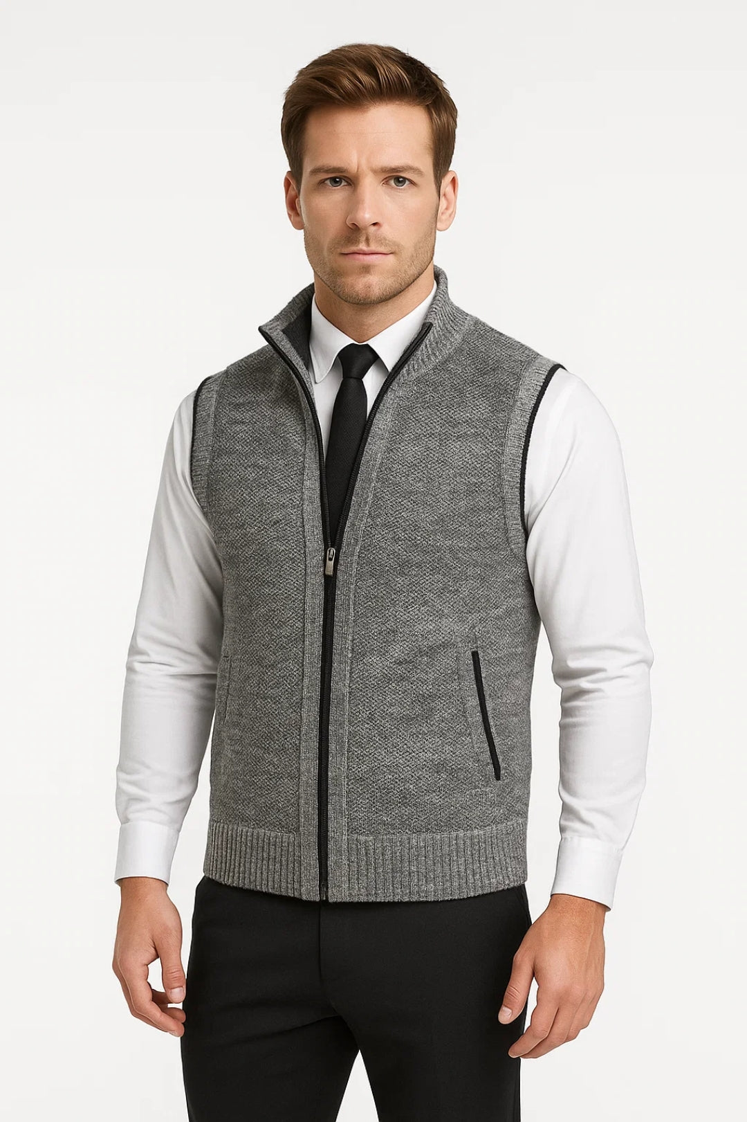 Mouwloze Bodywarmer Heren Rits Voorjaarsjas Comfortabel