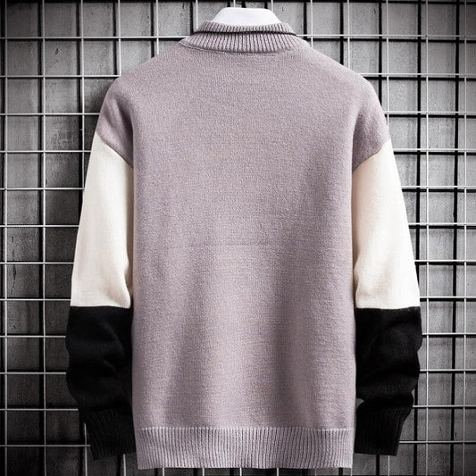 Heren Sweatshirt Warm Patchwork Design - StudioMarella