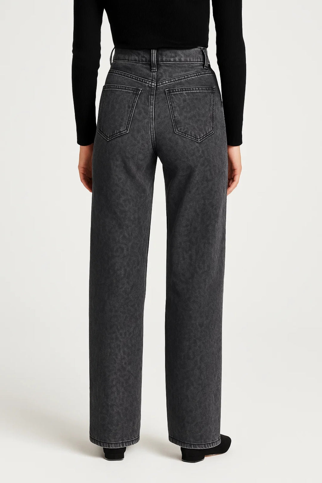 Dames Jeans Hoge Taille Rechte Pijp Comfortabel Dagelijks