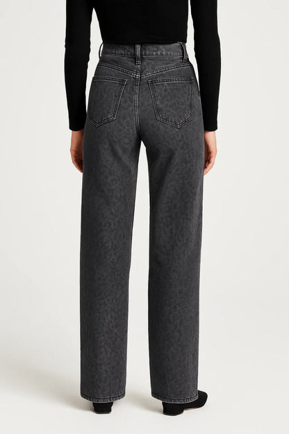 Dames Jeans Hoge Taille Rechte Pijp Comfortabel Dagelijks