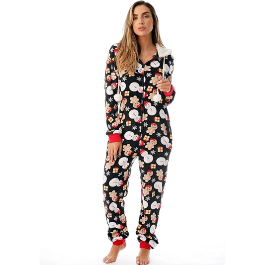Kerst Onesie Dames Zacht Kerstfeest Kleding - StudioMarella