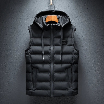 Heren Vest Mouwloos met Capuchon Sportief Design - StudioMarella