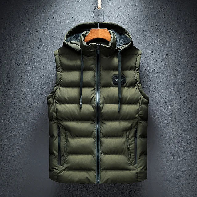 Heren Vest Mouwloos met Capuchon Sportief Design