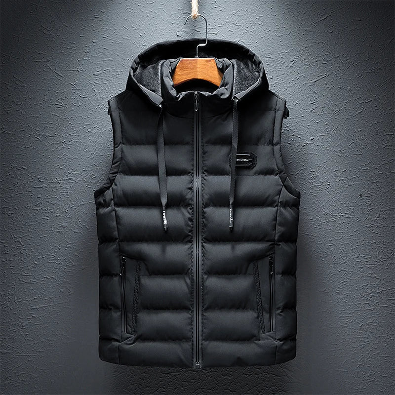 Heren Vest Mouwloos met Capuchon Sportief Design