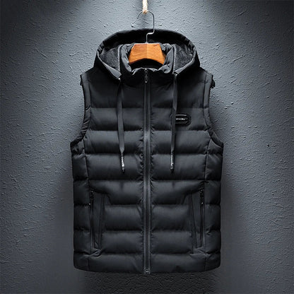 Heren Vest Mouwloos met Capuchon Sportief Design