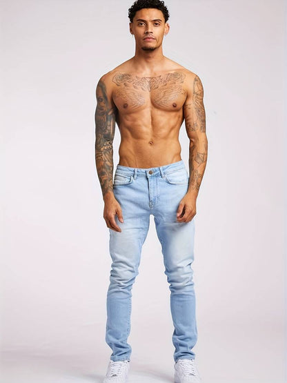 Heren Spijkerbroek Slank Fit Jeans voor Dagelijks Gebruik