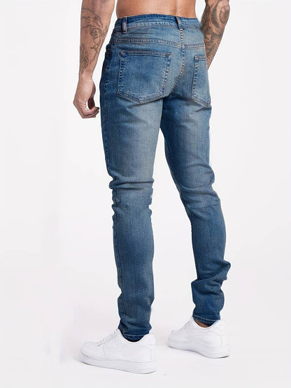 Heren Spijkerbroek Slank Fit Jeans voor Dagelijks Gebruik