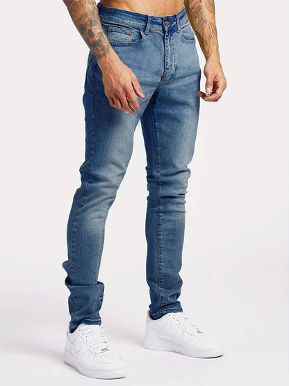 Heren Spijkerbroek Slank Fit Jeans voor Dagelijks Gebruik