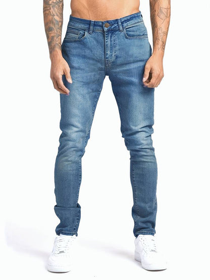 Heren Spijkerbroek Slank Fit Jeans voor Dagelijks Gebruik