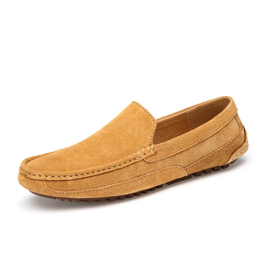 Heren Loafers Comfortabele Beige Sleehak Schoenen - StudioMarella