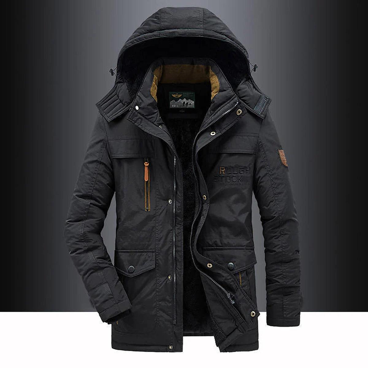 Heren Parka Warm Fleece Voering en Nepbont Capuchon - StudioMarella