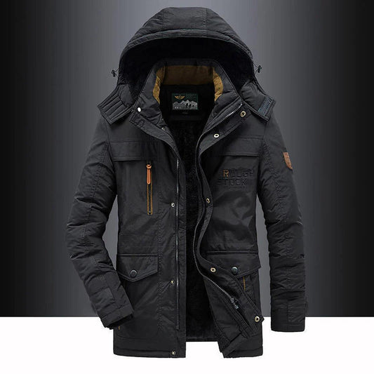 Heren Parka Warm Fleece Voering en Nepbont Capuchon - StudioMarella
